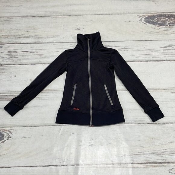 SIMS Jacket Sweatshirt Black Zip Up Size Small S - Picture 12 of 17